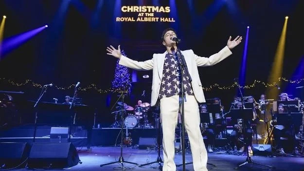 Jamie Cullum on stage at Christmas at the Royal Albert Hall