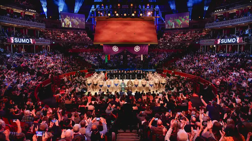 Grand Sumo tournament at the Royal Albert Hall